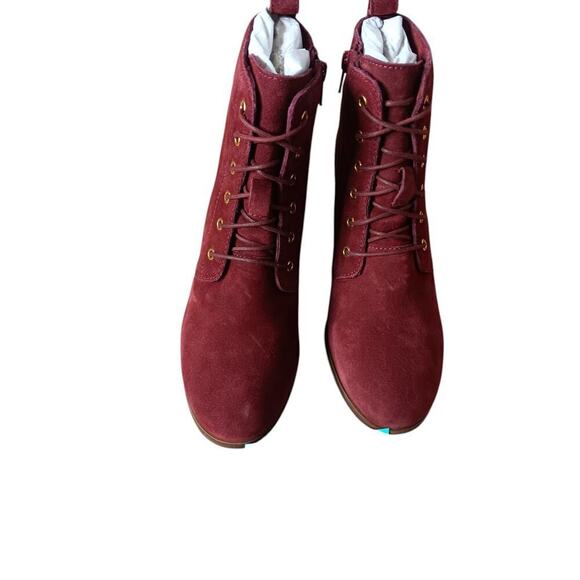 New with Tags Diba Stitch Fix Blake Suede Bootie Burgundy Wedge SZ 9 - Picture 2 of 13